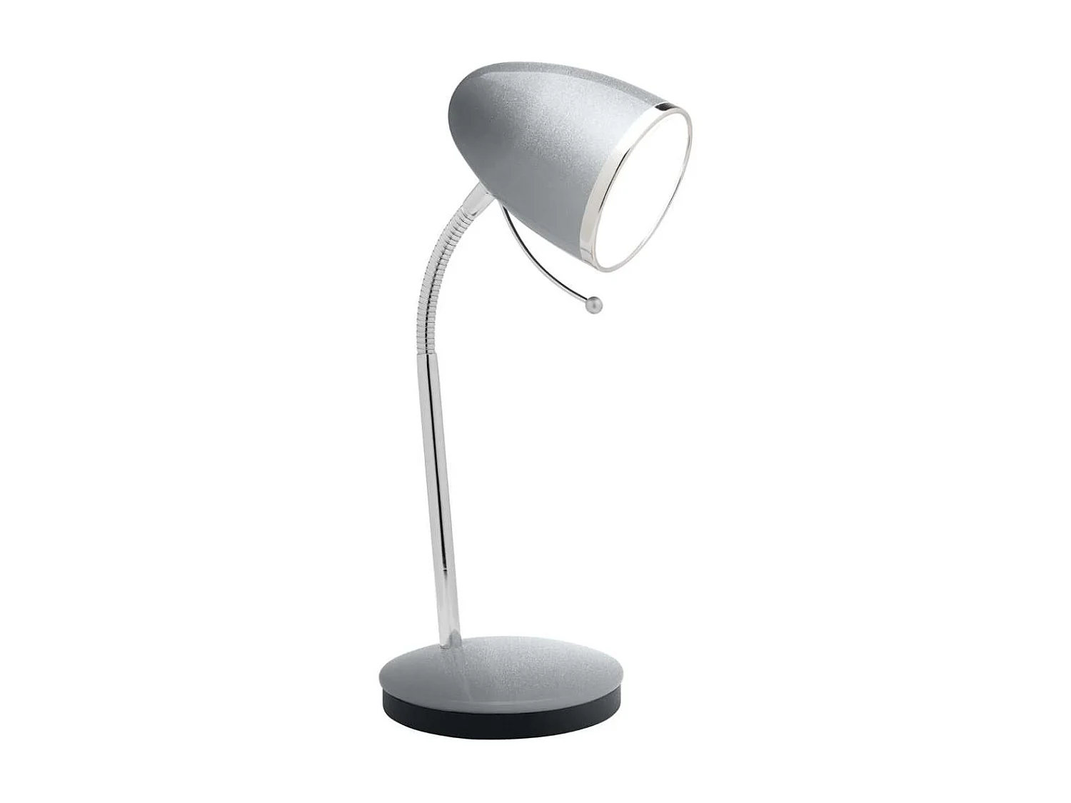 Flexo Peonia acabado plata 28 cm(alto)13.5 cm(ancho)13.5 cm(largo