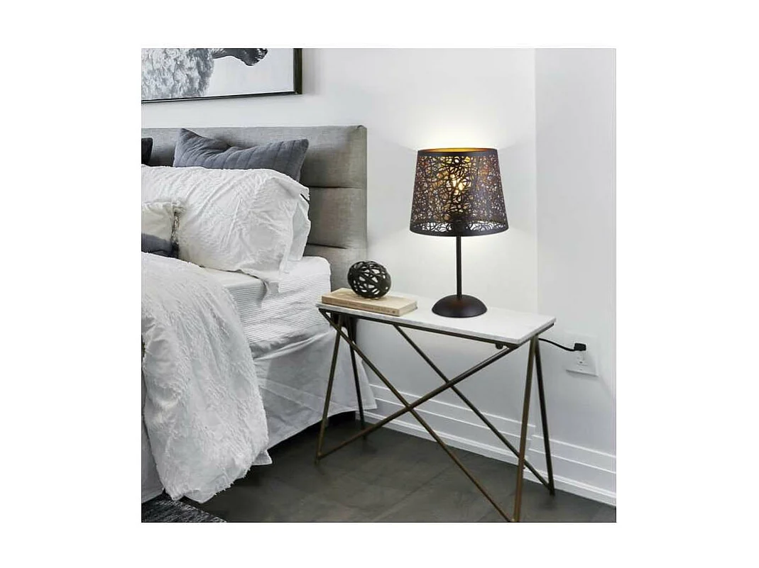 Sobremesa modelo Grasse acabado negro, 38cm(alto) 23cm(ancho) 23cm(largo)