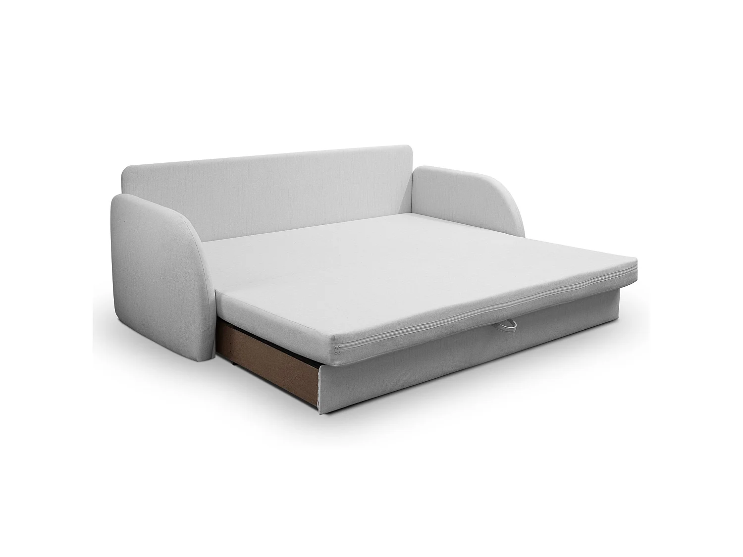 Canapé convertible 3 places - gris clair - DIEGO NEVE