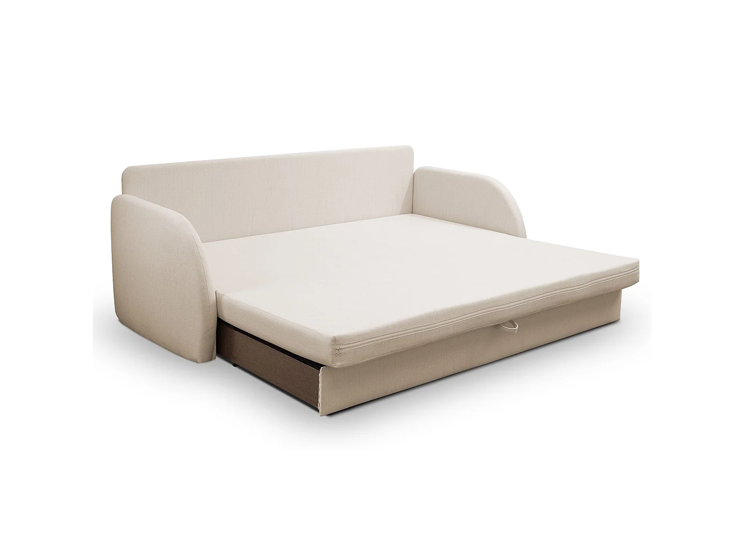 Canapé convertible 3 places - beige clair- DIEGO NEVE