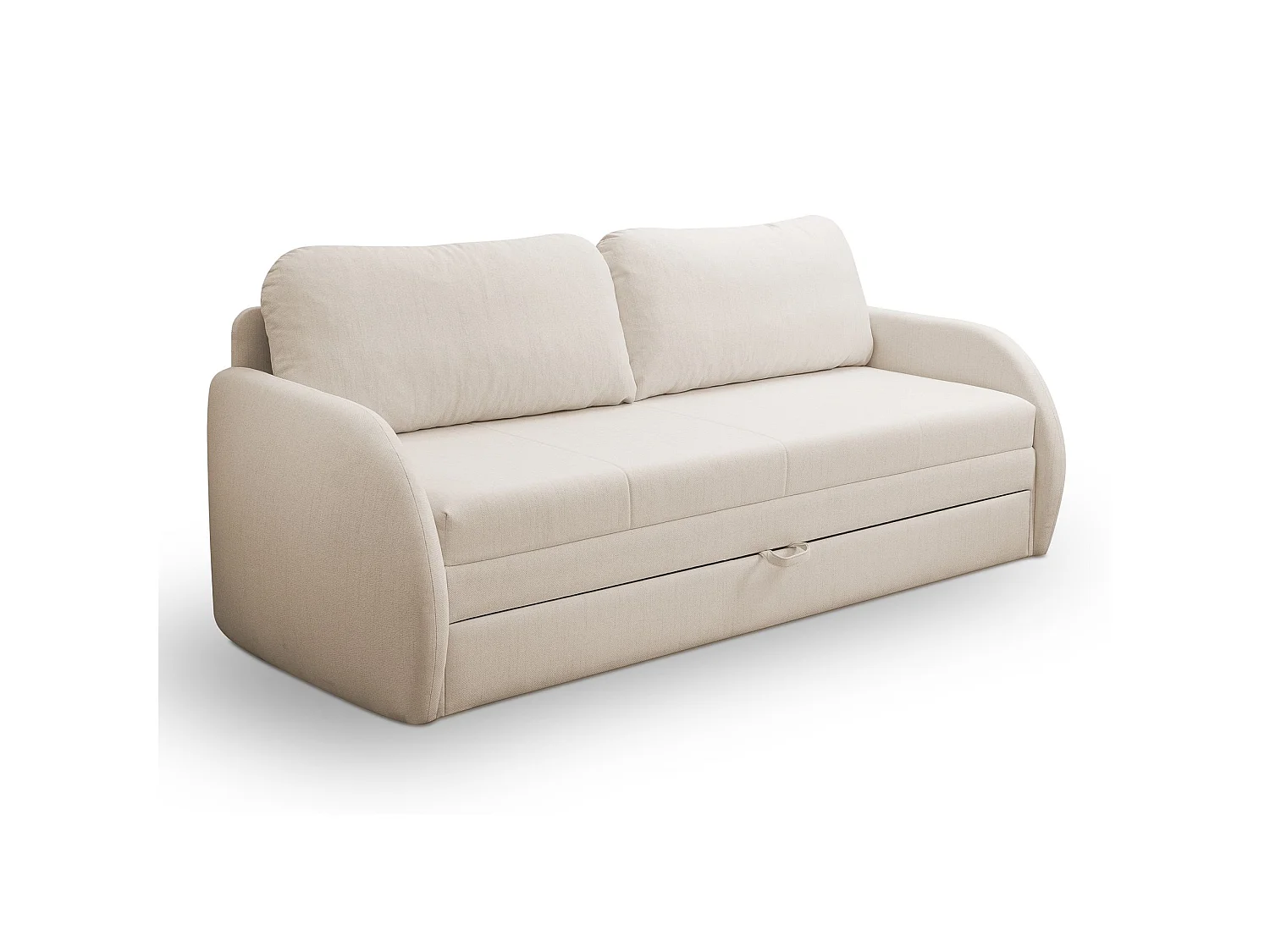 Canapé convertible 3 places - beige clair- DIEGO NEVE