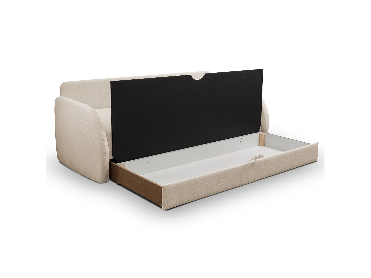 Canapé convertible 3 places - beige clair- DIEGO NEVE