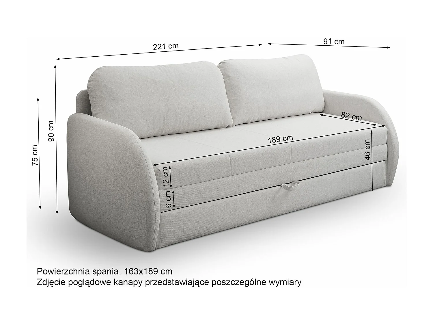 3-Sitzer-Sofa - Schlaffunktion und Bettkasten - dunkelblau - DIEGO