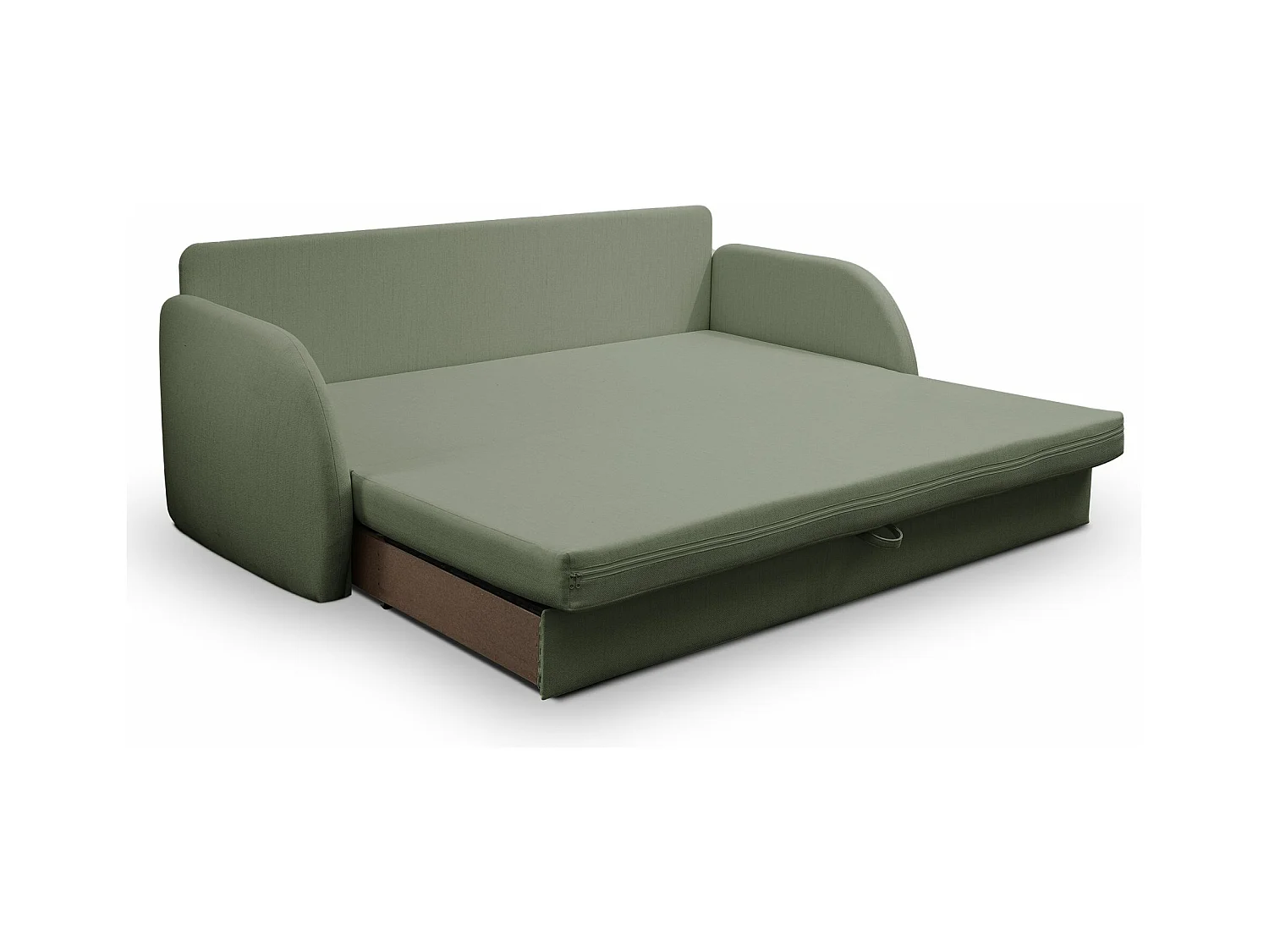 3-Sitzer-Sofa - Schlaffunktion und Bettkasten - salbeigrün - DIEGO