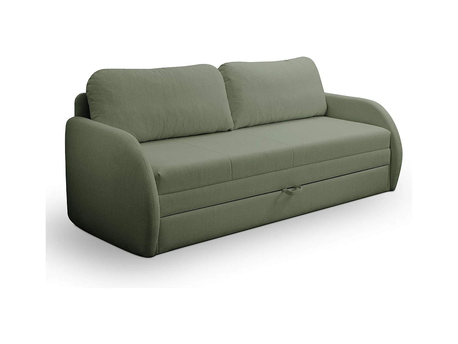 3-Sitzer-Sofa - Schlaffunktion und Bettkasten - salbeigrün - DIEGO