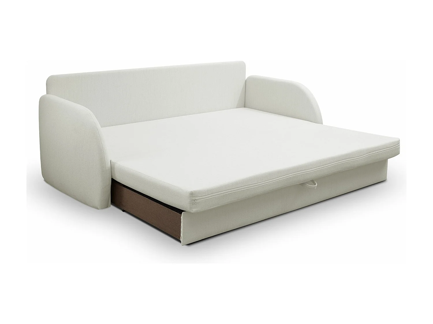 3-Sitzer-Sofa - Schlaffunktion und Bettkasten - creme - DIEGO