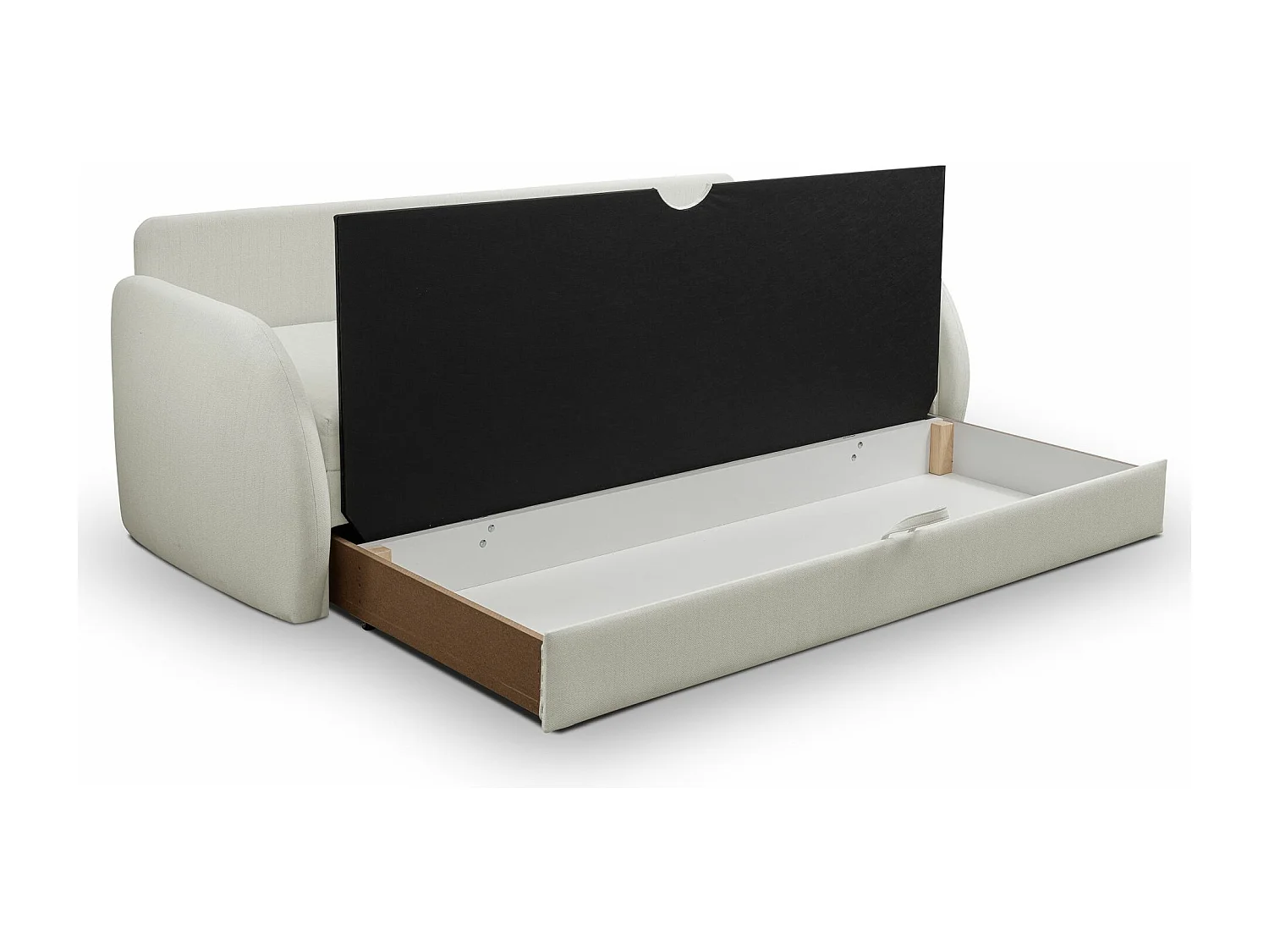 3-Sitzer-Sofa - Schlaffunktion und Bettkasten - creme - DIEGO