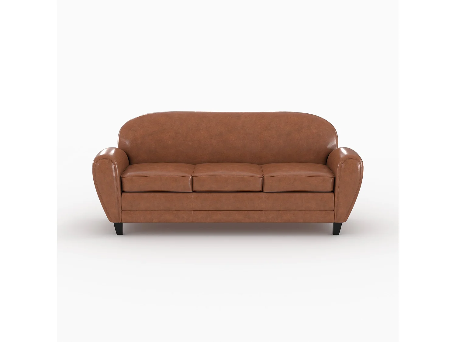 Ensemble canapé et fauteuil camel 4 places - Club