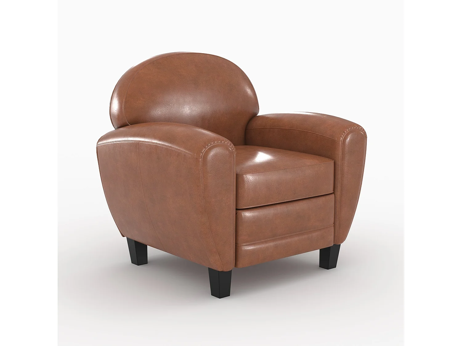 Ensemble canapé et fauteuil camel 4 places - Club