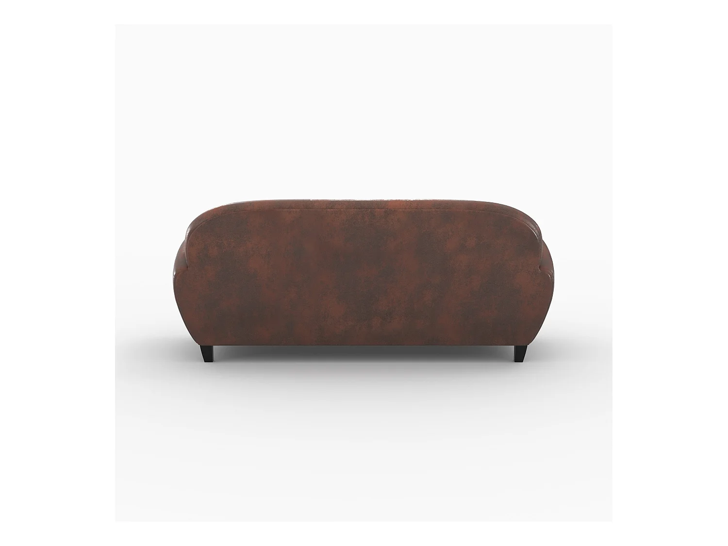 Ensemble canapé et fauteuil marron vieilli 4 places - Club