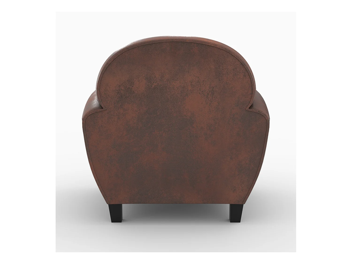 Ensemble canapé et fauteuil marron vieilli 4 places - Club