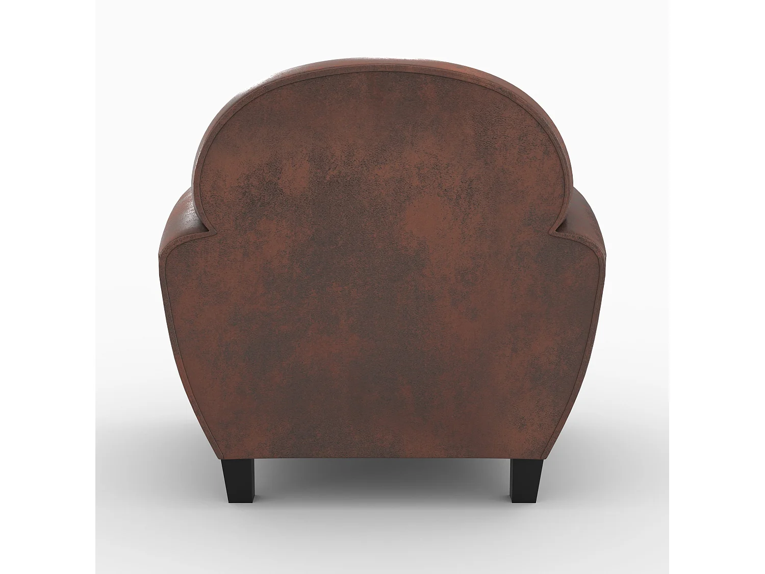 Ensemble canapé et fauteuil marron vieilli 4 places - Club