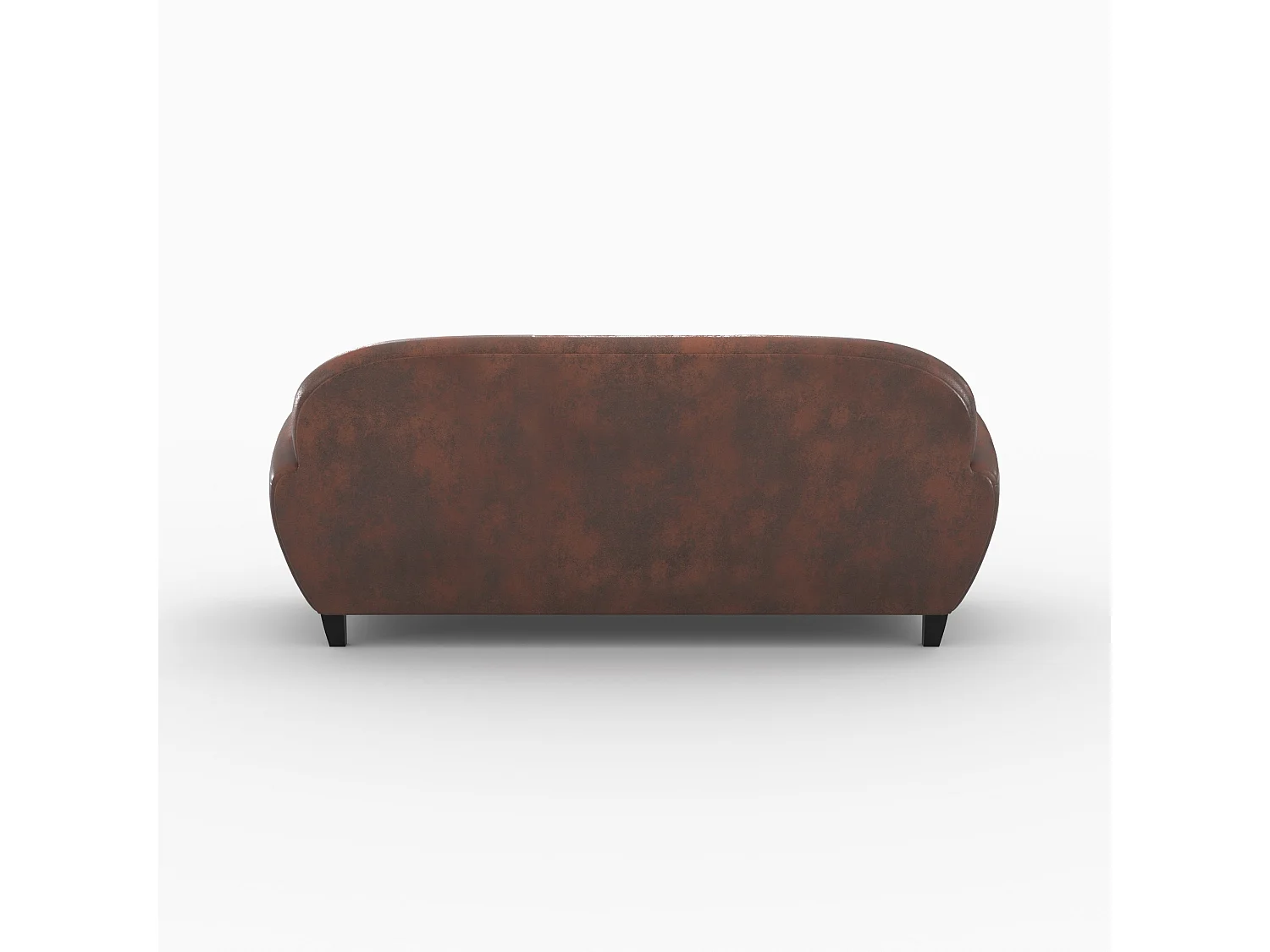 Ensemble canapé et fauteuil marron vieilli 4 places - Club