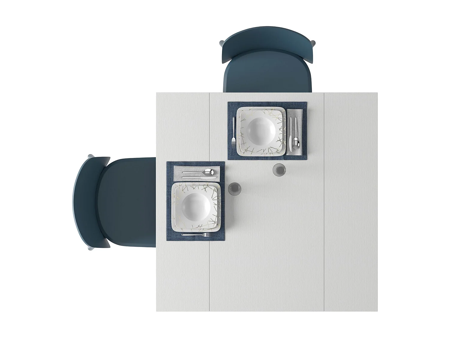 Table extensible - blanc - 90x45-190 cm - ROMA