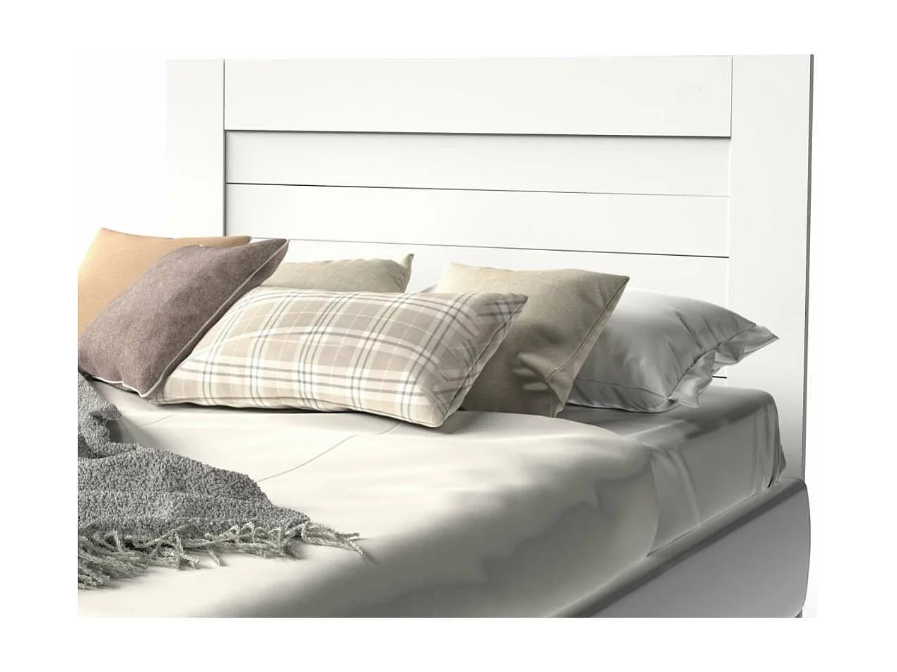Cabecero para cama matrimonio Aroa acabado blanco, 120cm(altura) 164cm(ancho).