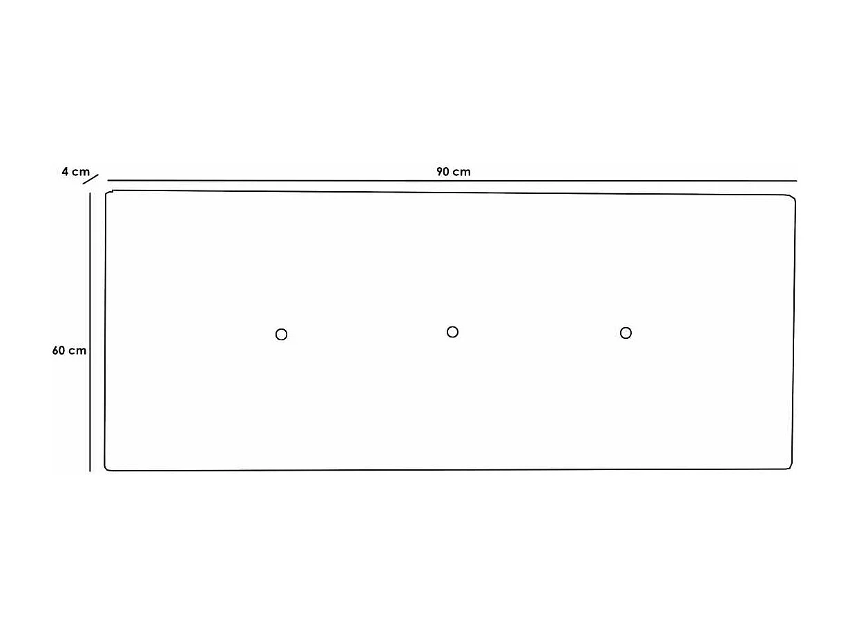 Cabecero juvenil de 90 cm Adriana tapizado beige claro, 90cm(ancho) 60cm(alto) 4cm(fondo)