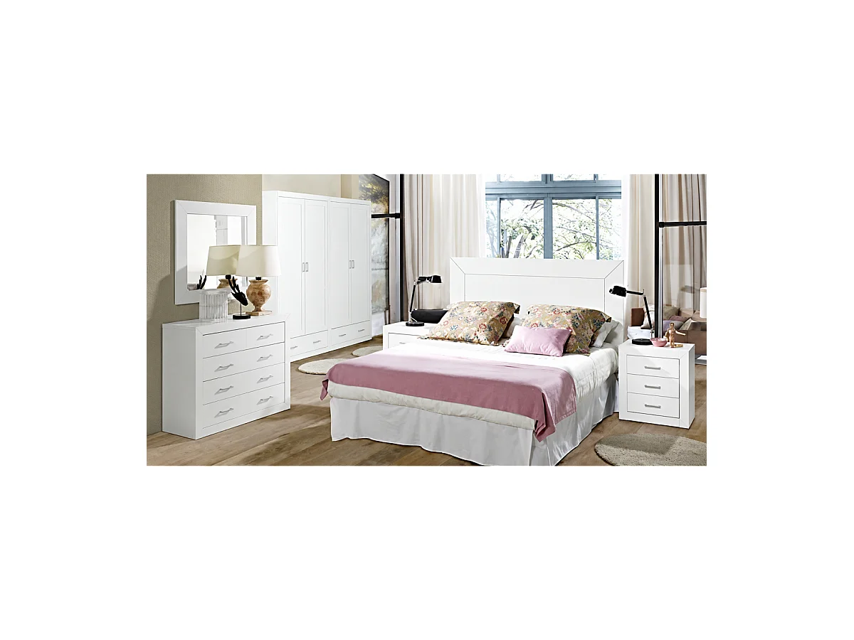 Cabecero en acabado madera blanca 110 cm (alto)145 cm (ancho) 2 cm (fondo)