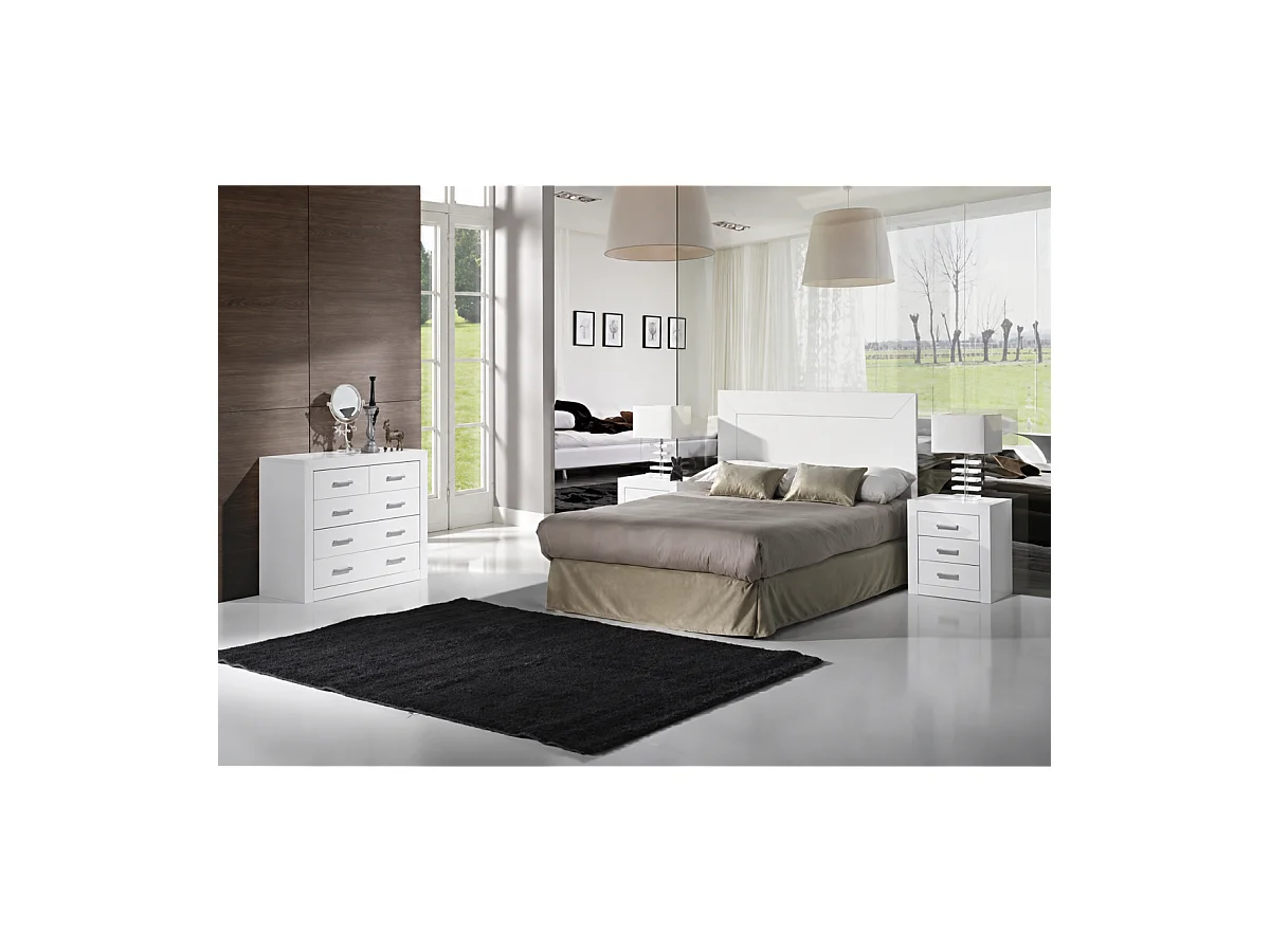 Cabecero en acabado madera blanca 110 cm (alto)145 cm (ancho) 2 cm (fondo)