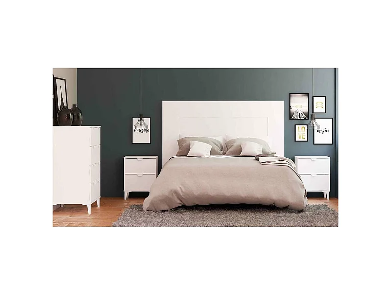 Cabecero Venus en color blanco poro. 130 cm(alto)160cm(ancho)