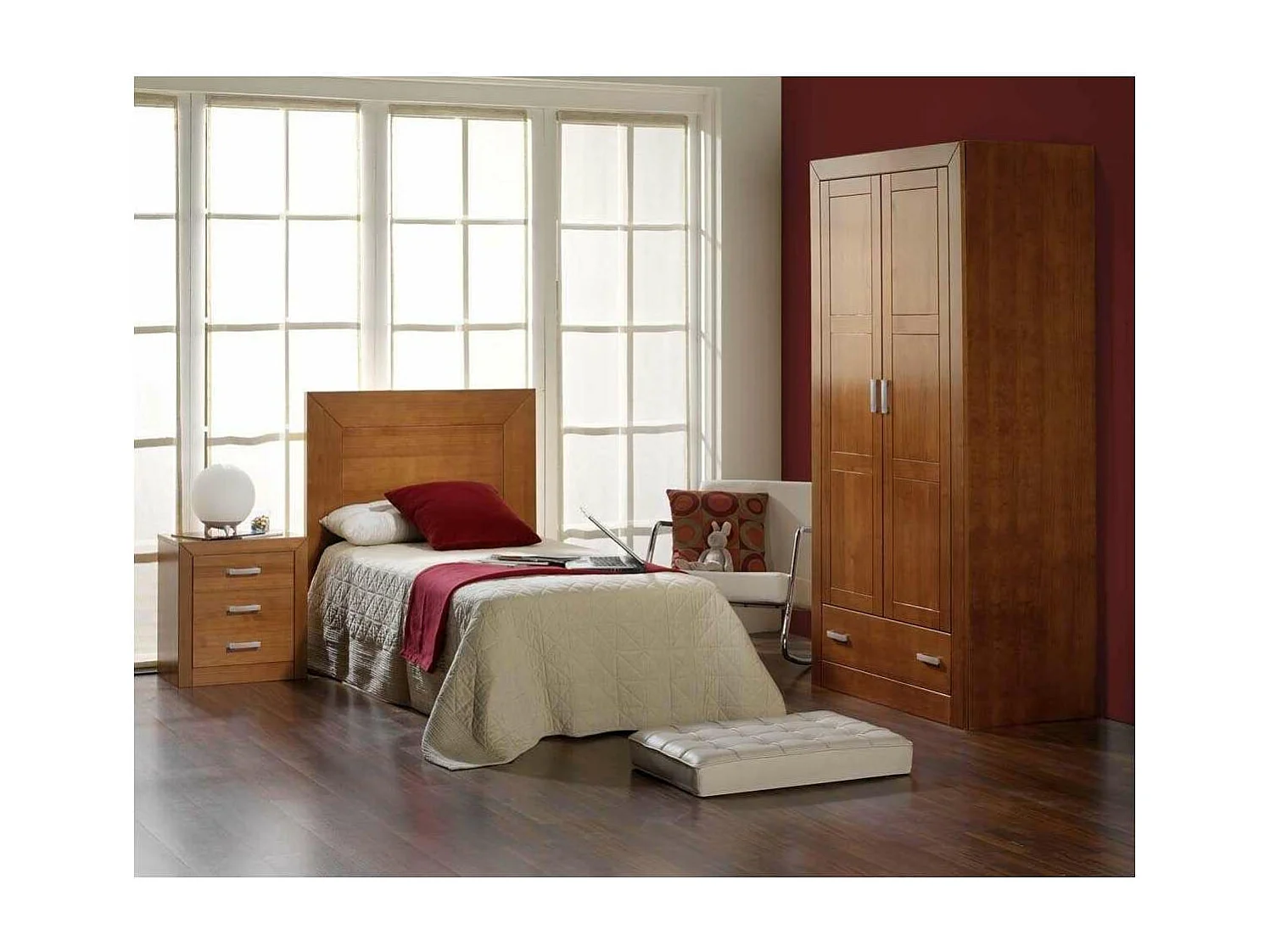 Cabecero madera maciza en acabado madera de cerezo 110 cm(alto)100 cm(ancho)