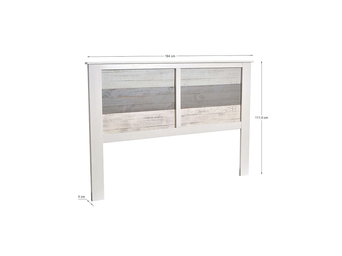 Cabecero matrimonio modelo Amor acabado multicolor, 164 cm (Ancho) 4cm (Fondo) 112 cm (Alt