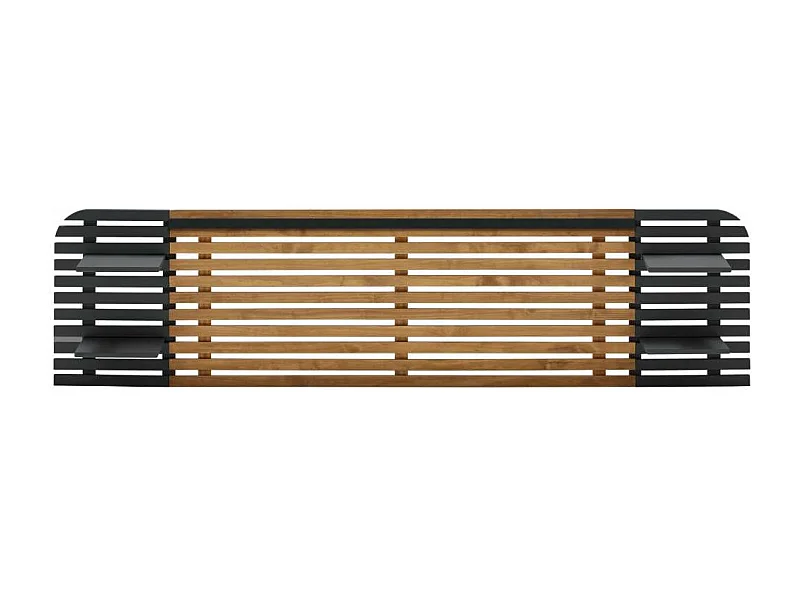 Cabecero Dama para cama matrimonio acabado cera negro fondo: 23.4 cm  Ancho: 240 cm  Alto: