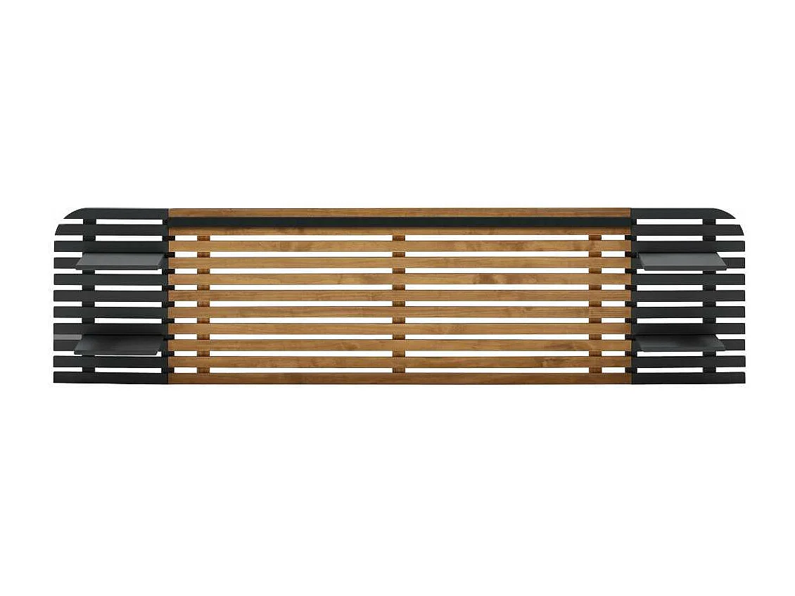 Cabecero Dama para cama matrimonio acabado cera negro fondo: 23.4 cm  Ancho: 240 cm  Alto: