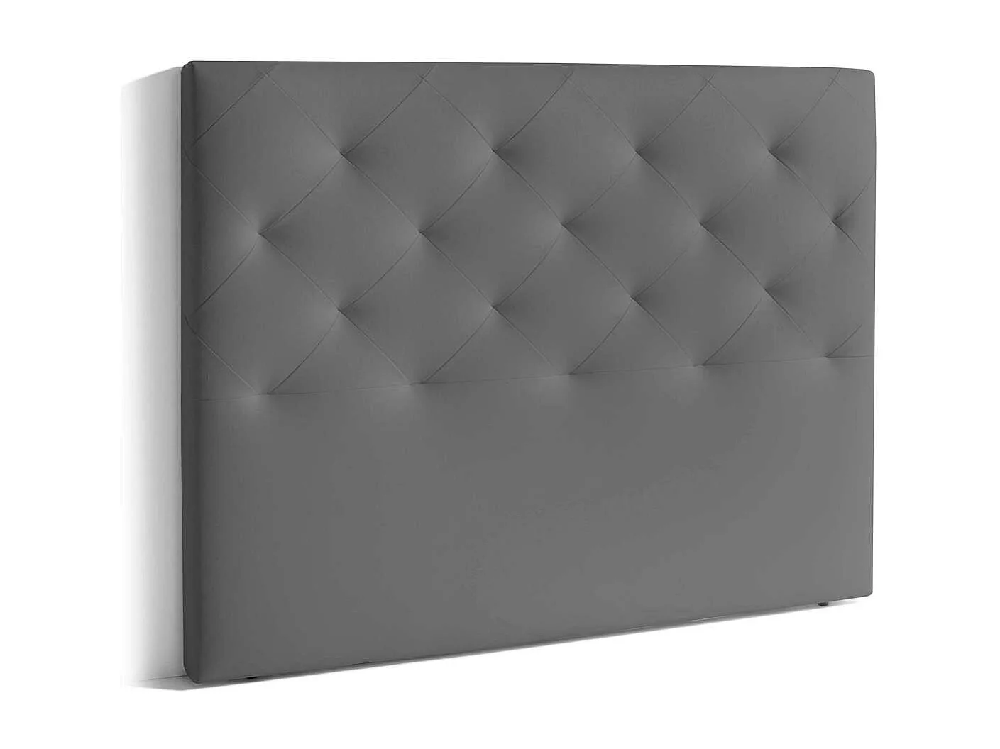 Cabecero Nadia para colchón de 135/140cm tapizado gris, 150cm(ancho) 120cm(alto) 9cm(fond