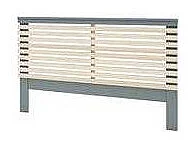 Cabecero para cama matrimonio Nicolás acabado verde kaki/cera blanca, fondo: 5cm  Ancho: