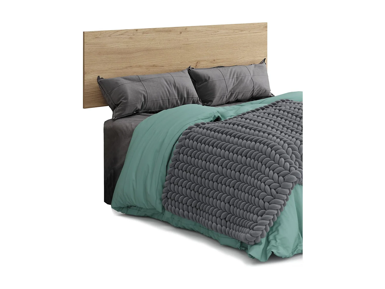 Cabecero Camila en acabado de color roble 50 cm(alto)160 cm(ancho)