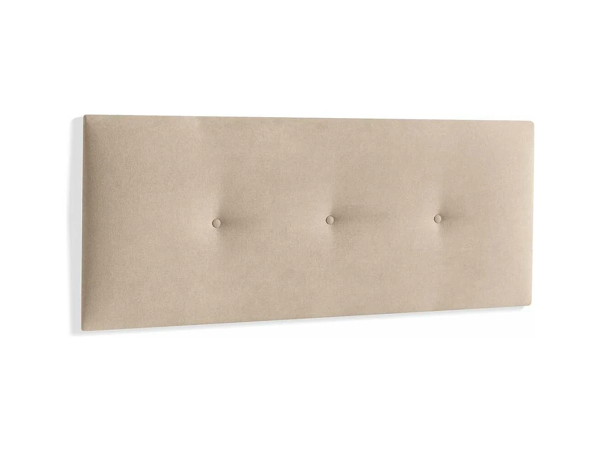 Cabecero matrimonio de 160cm Adriana tapizado beige claro, 160cm(ancho) 60cm(alto) 4cm(fon