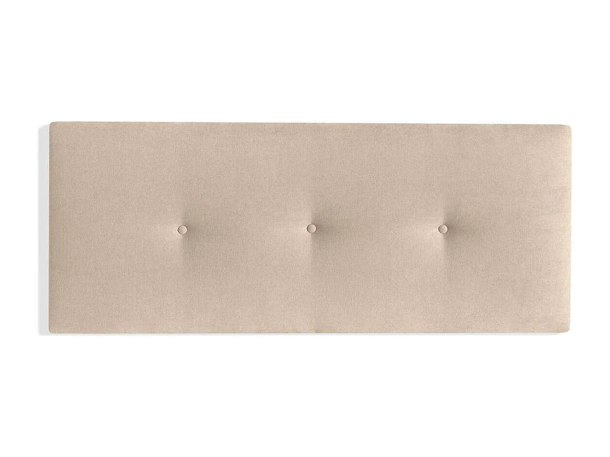 Cabecero matrimonio de 160cm Adriana tapizado beige claro, 160cm(ancho) 60cm(alto) 4cm(fon