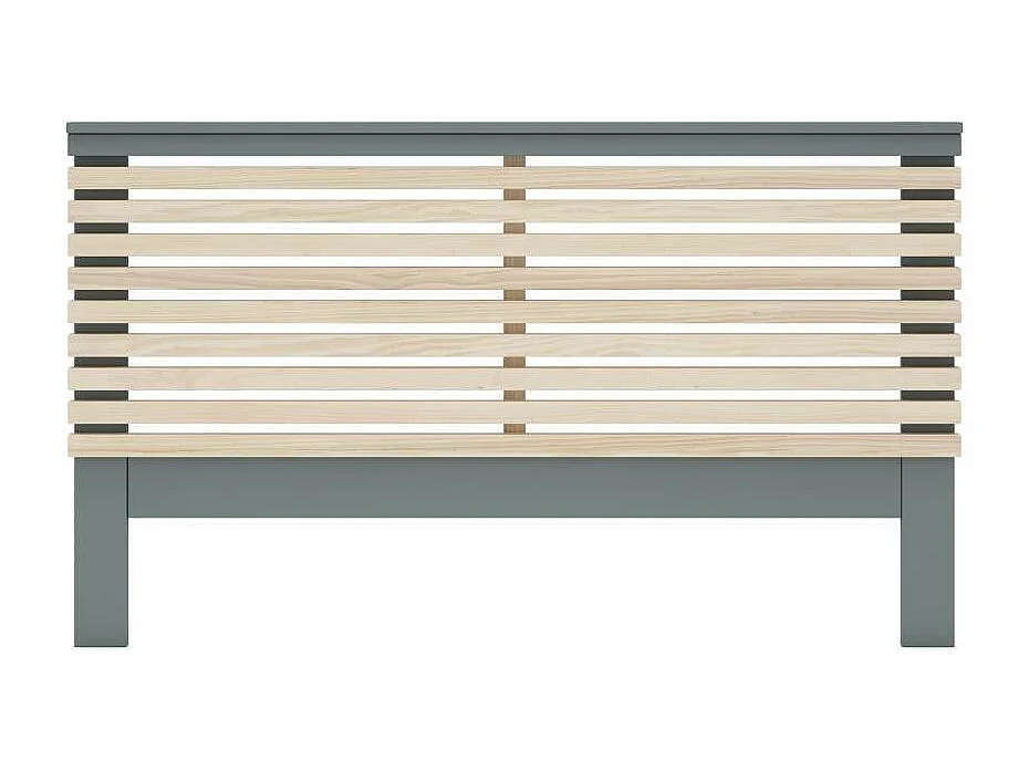 Cabecero para cama matrimonio Estela acabado verde kaki/cera blanca, fondo: 5cm  Ancho: 16