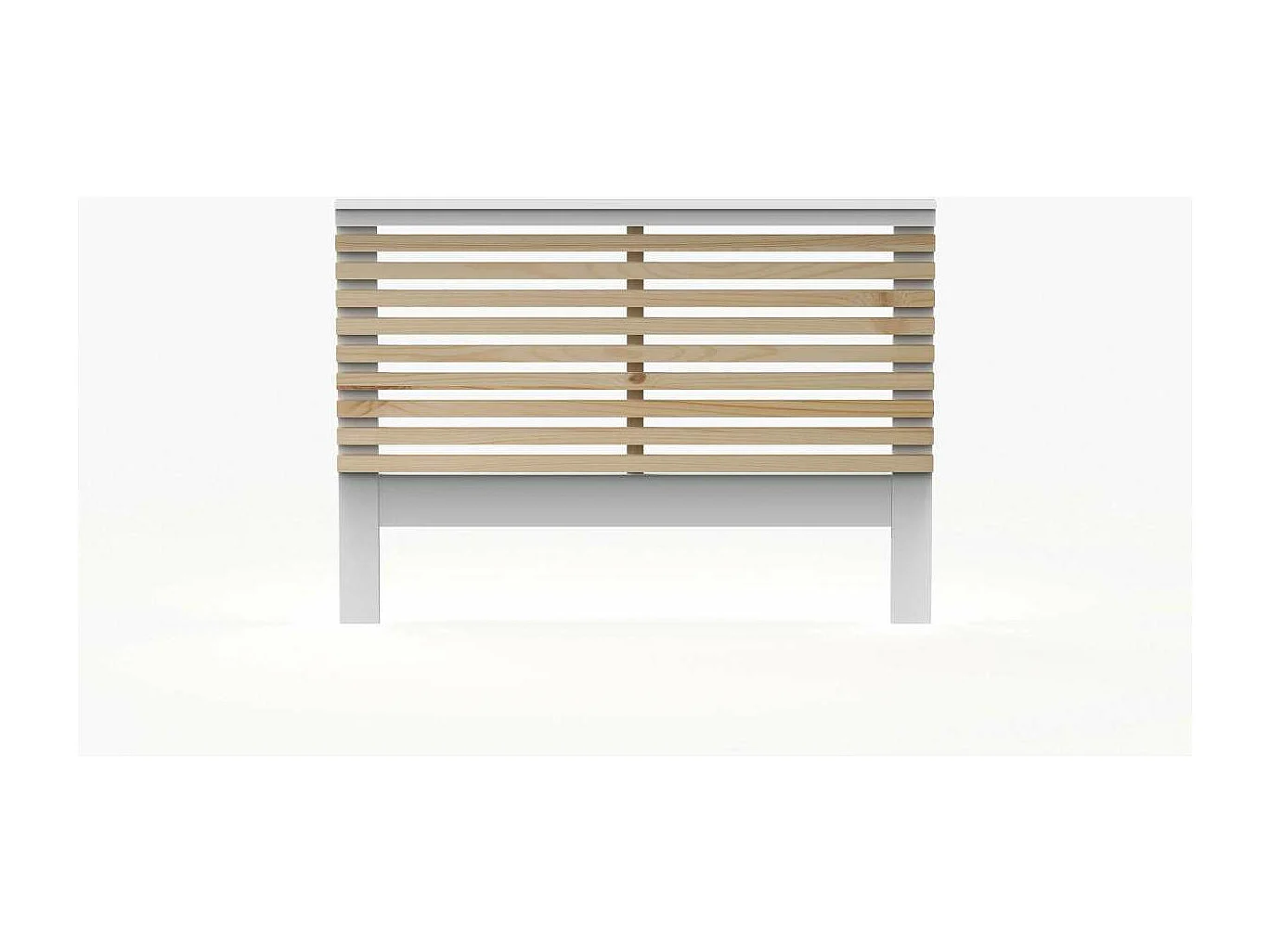 Cabecero para cama de matrimonio Campos acabado blanco/blanco cera, 100cm(alto) 146cm(anch