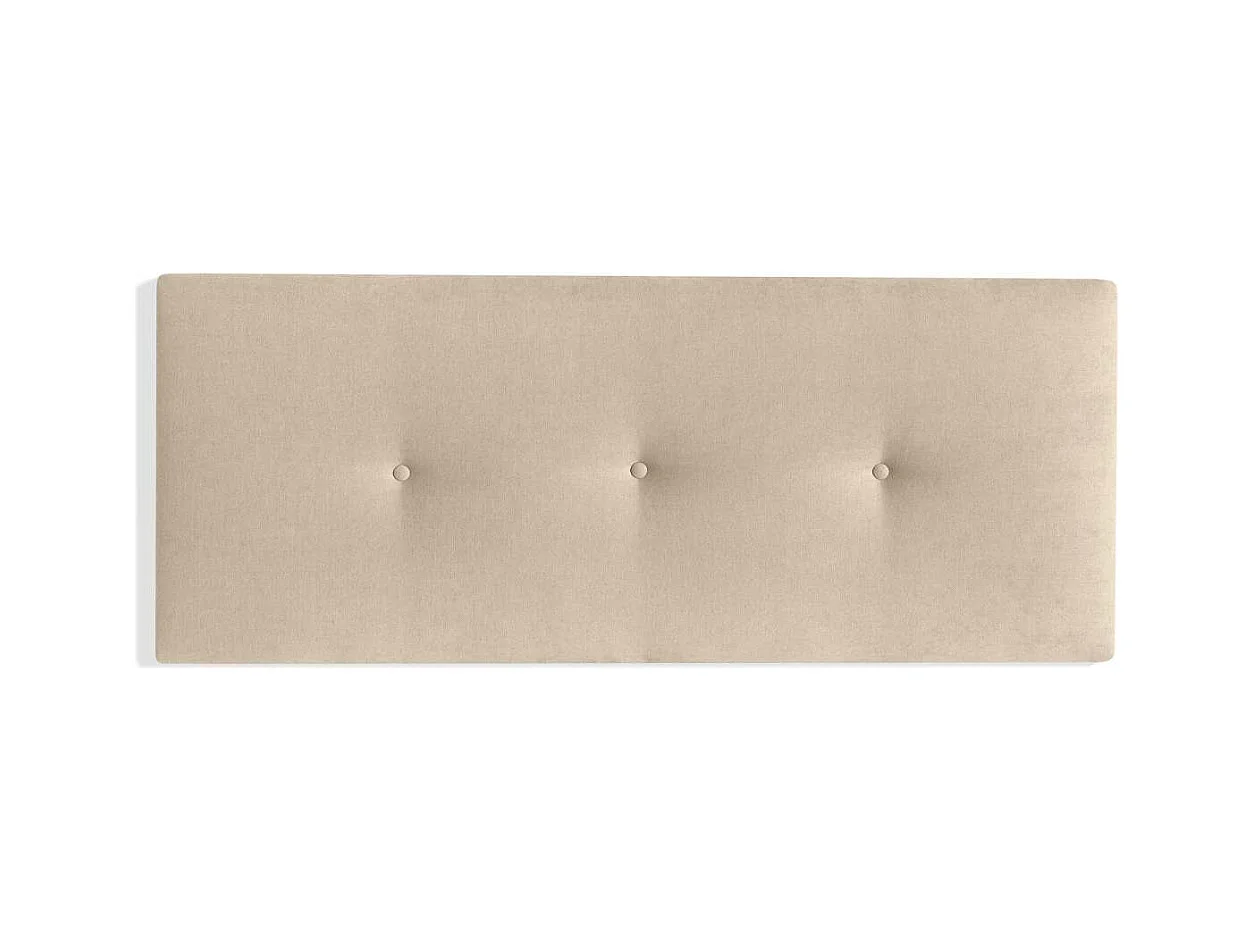 Cabecero matrimonio de 150cm Adriana tapizado beige claro en varios tamaños, 150cm(ancho)