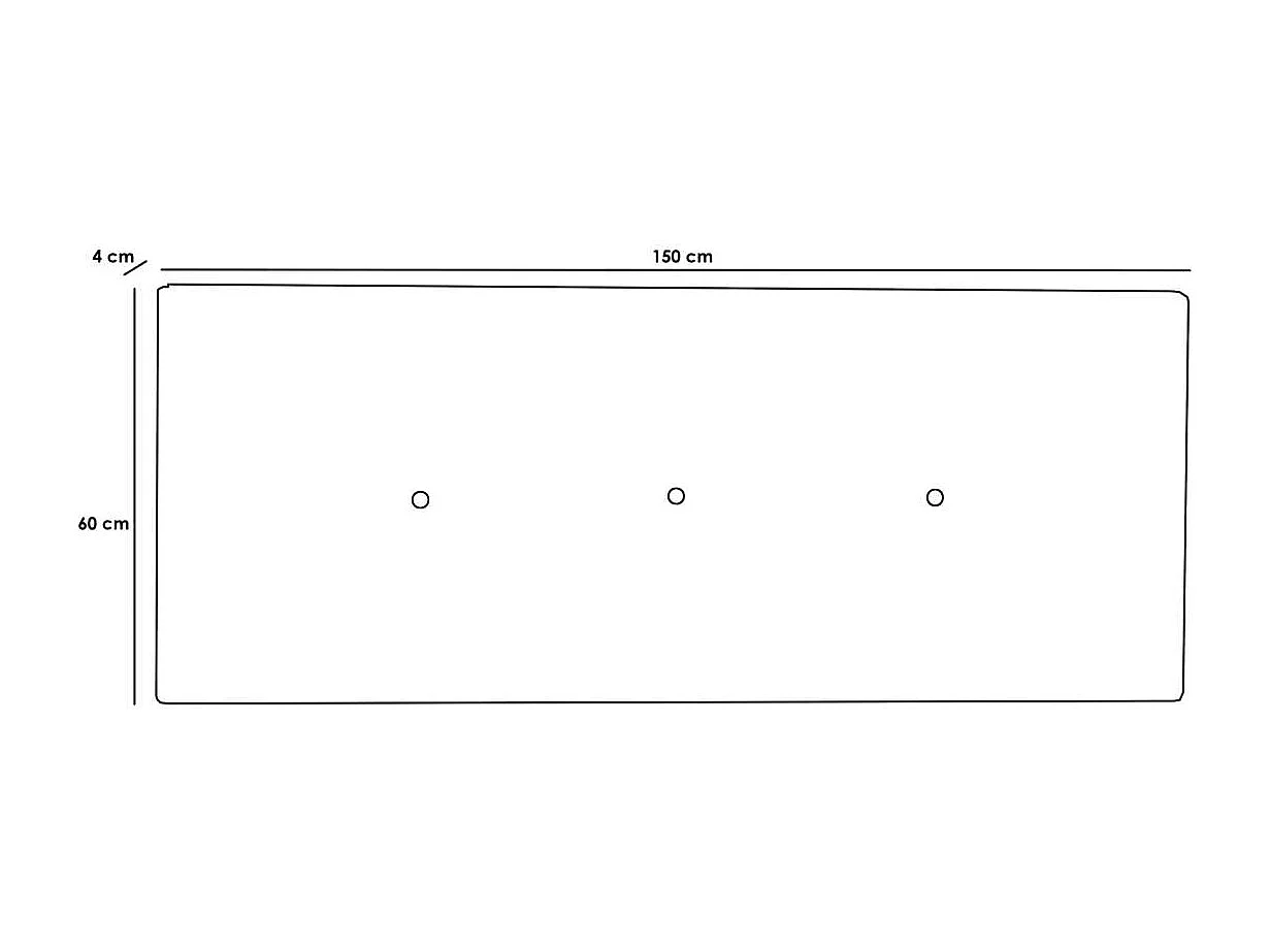 Cabecero matrimonio de 150cm Adriana tapizado beige claro en varios tamaños, 150cm(ancho)