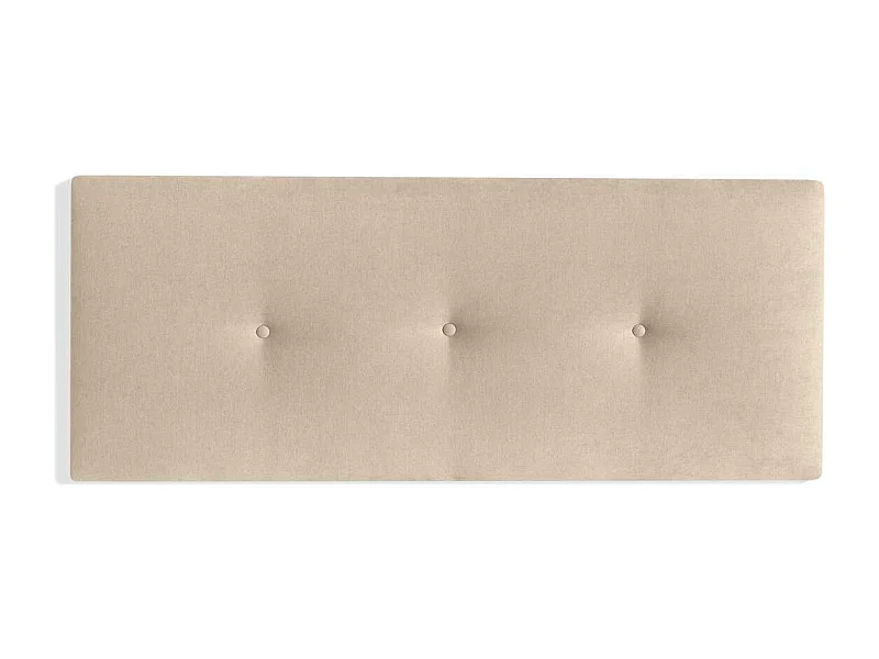 Cabecero matrimonio de 150cm Adriana tapizado beige claro en varios tamaños, 150cm(ancho)