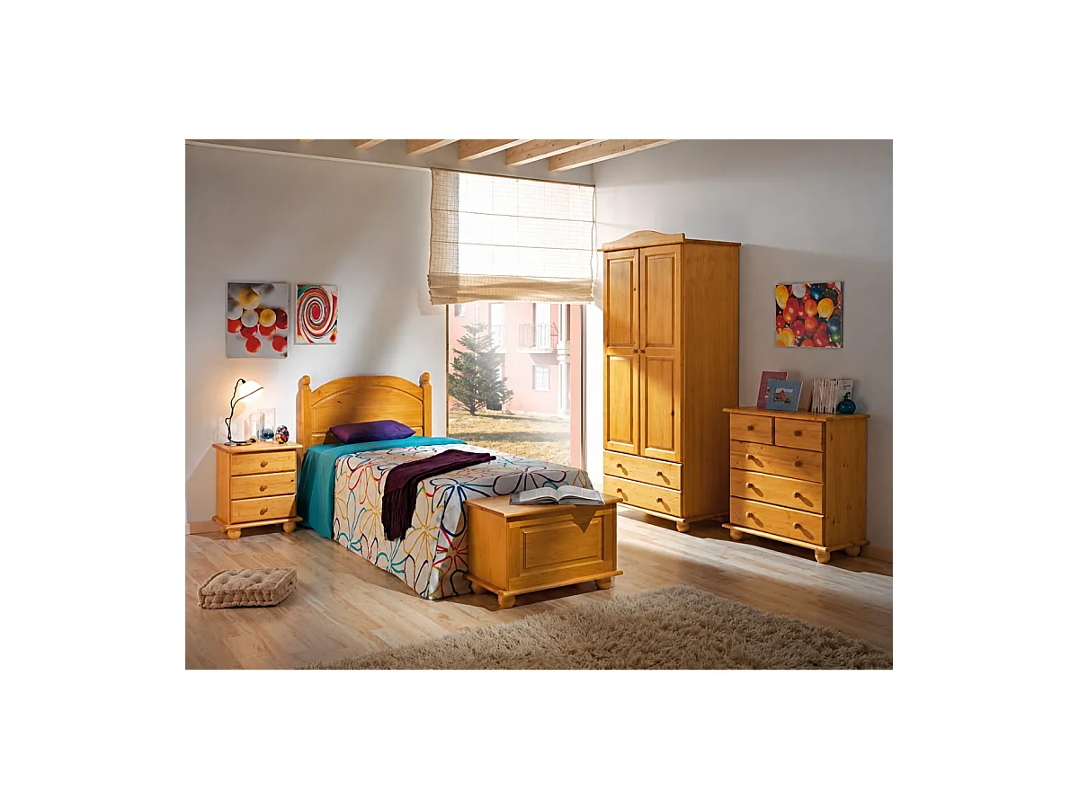 Cabecero juvenil de 90 cm Altea en acabado madera maciza de pino color miel 97.5 cm(alto)9