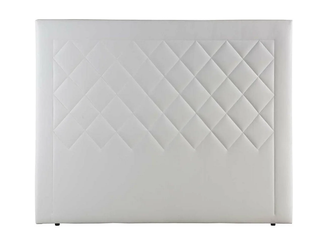 Cabecero Romo tapizado en polipiel Azahar 00 blanco. 125cm (alto), 160cm (ancho), 7cm (fon