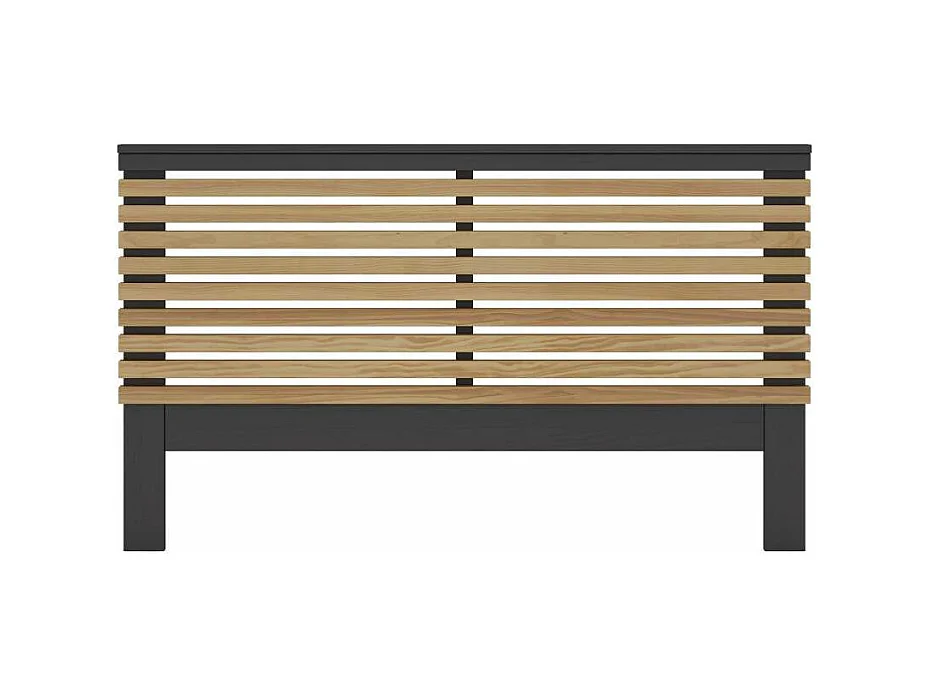 Cabecero para cama matrimonio Julen acabado bocamina/cera, fondo: 5cm  Ancho: 163cm  Alto:
