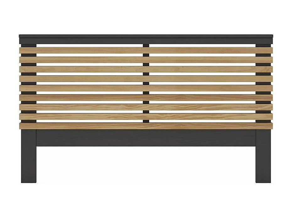 Cabecero para cama matrimonio Julen acabado bocamina/cera, fondo: 5cm  Ancho: 163cm  Alto: