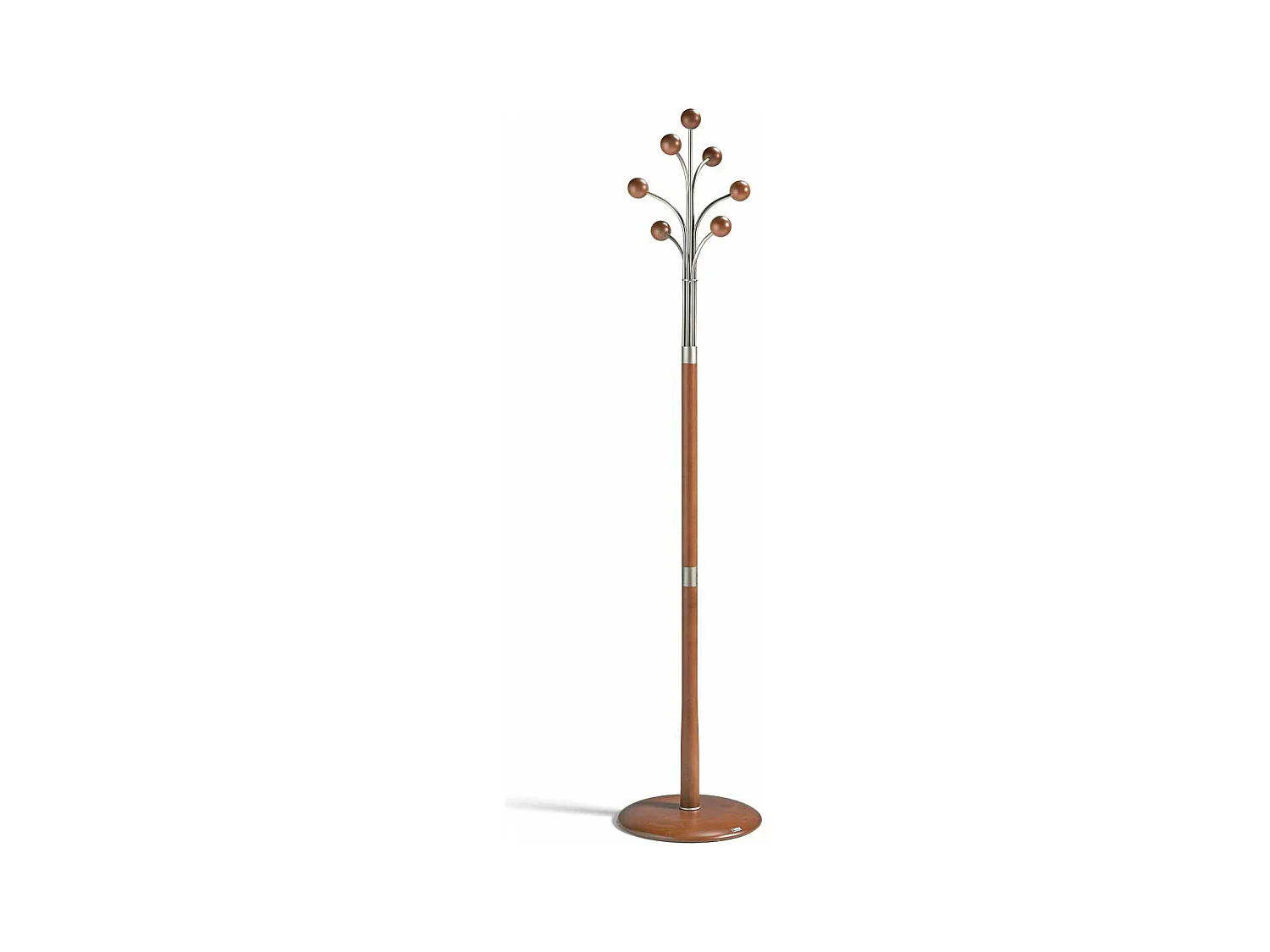 Perchero moderno mod. 426  herrajes cromo satinado lacado cerezo, 189 cm(alto)37 cm(ancho)