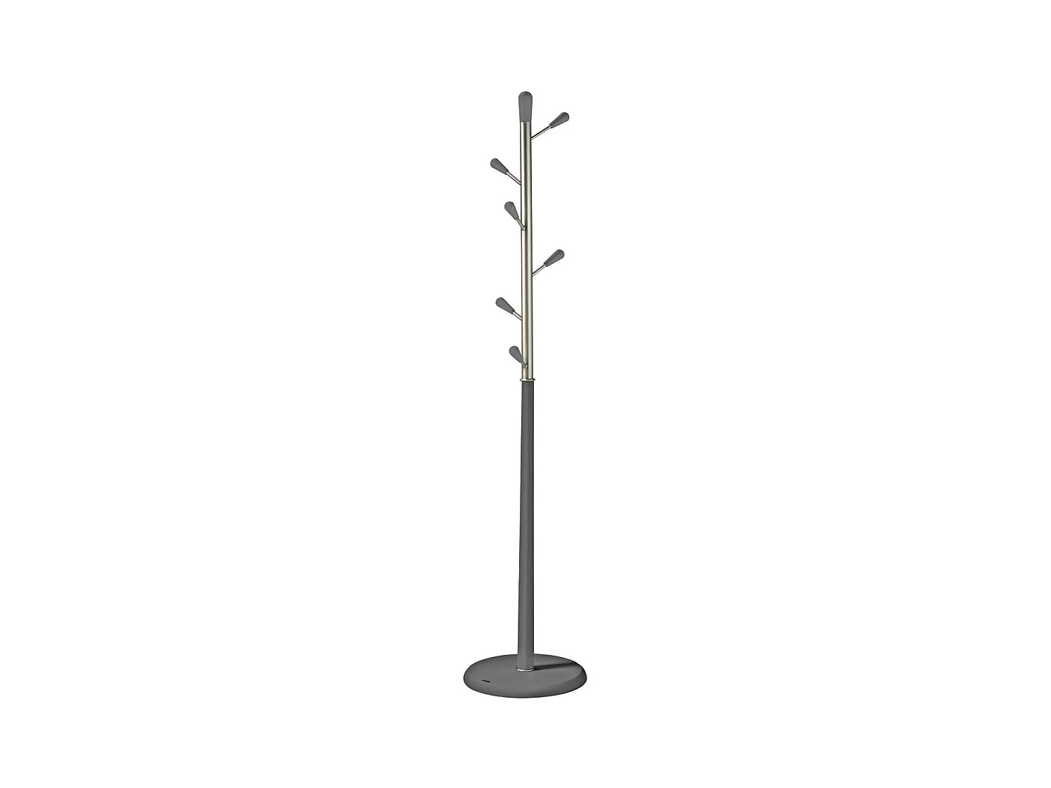 Perchero moderno mod. 413 herrajes en cromo satinado lacado gris, 190 cm(alto)37 cm(ancho)