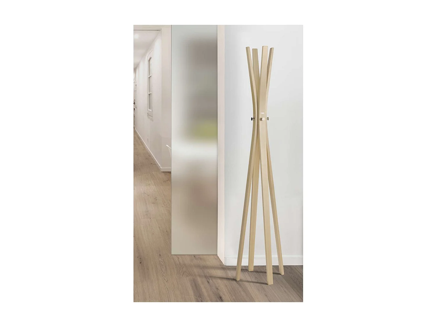 Perchero mod. 455 acabado lacado cambrian, 182cm(alto) 42cm(ancho) 42cm(largo)