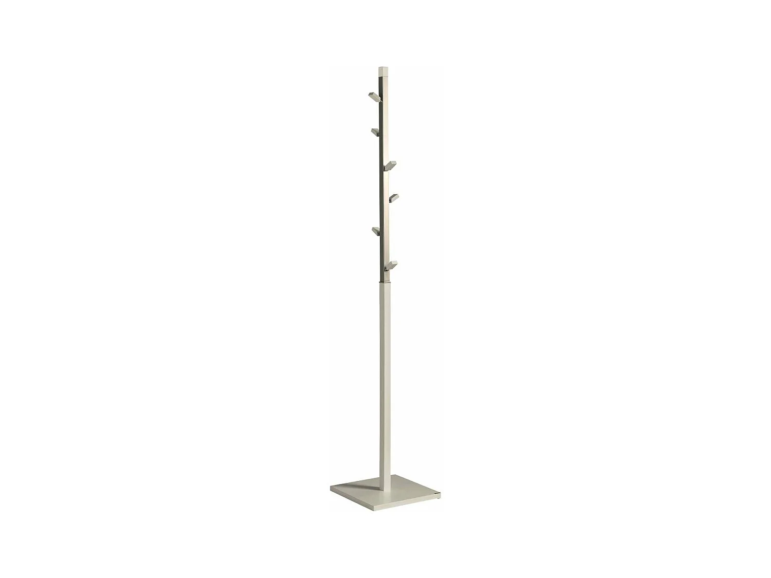 Perchero moderno mod. 428 herrajes en cromo satinado lacado visón, 180 cm(alto)34 cm(anch