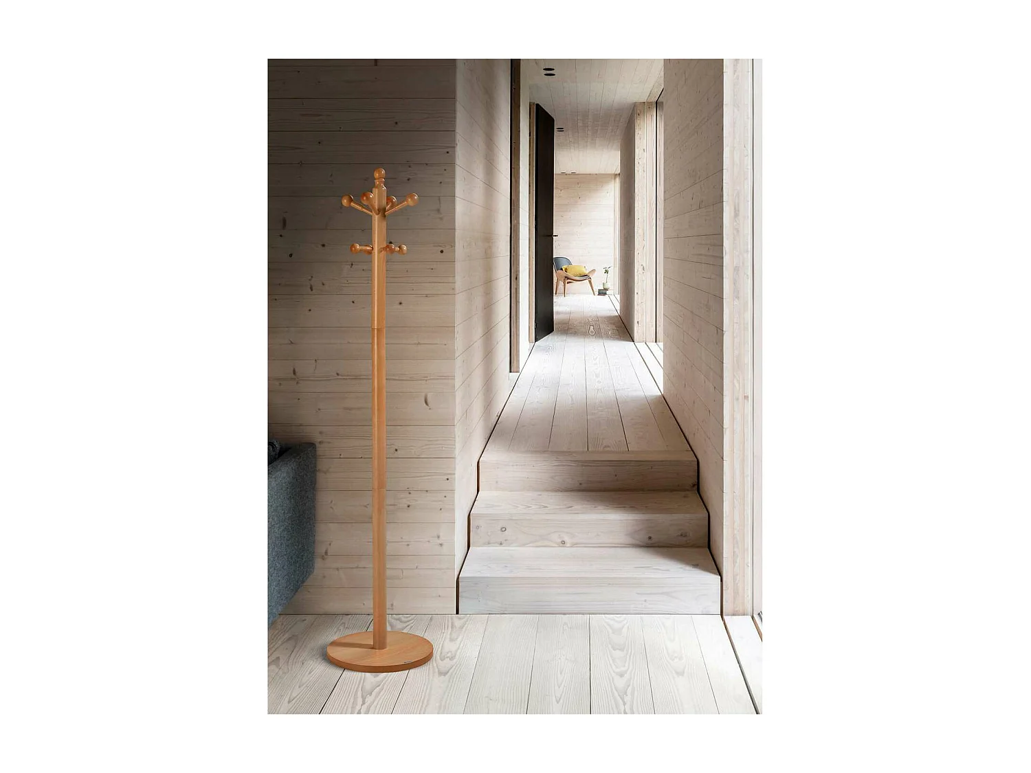 Perchero mod. 410 acabado lacado cerezo, 170 cm(alto)35 cm(ancho)35 cm(largo)