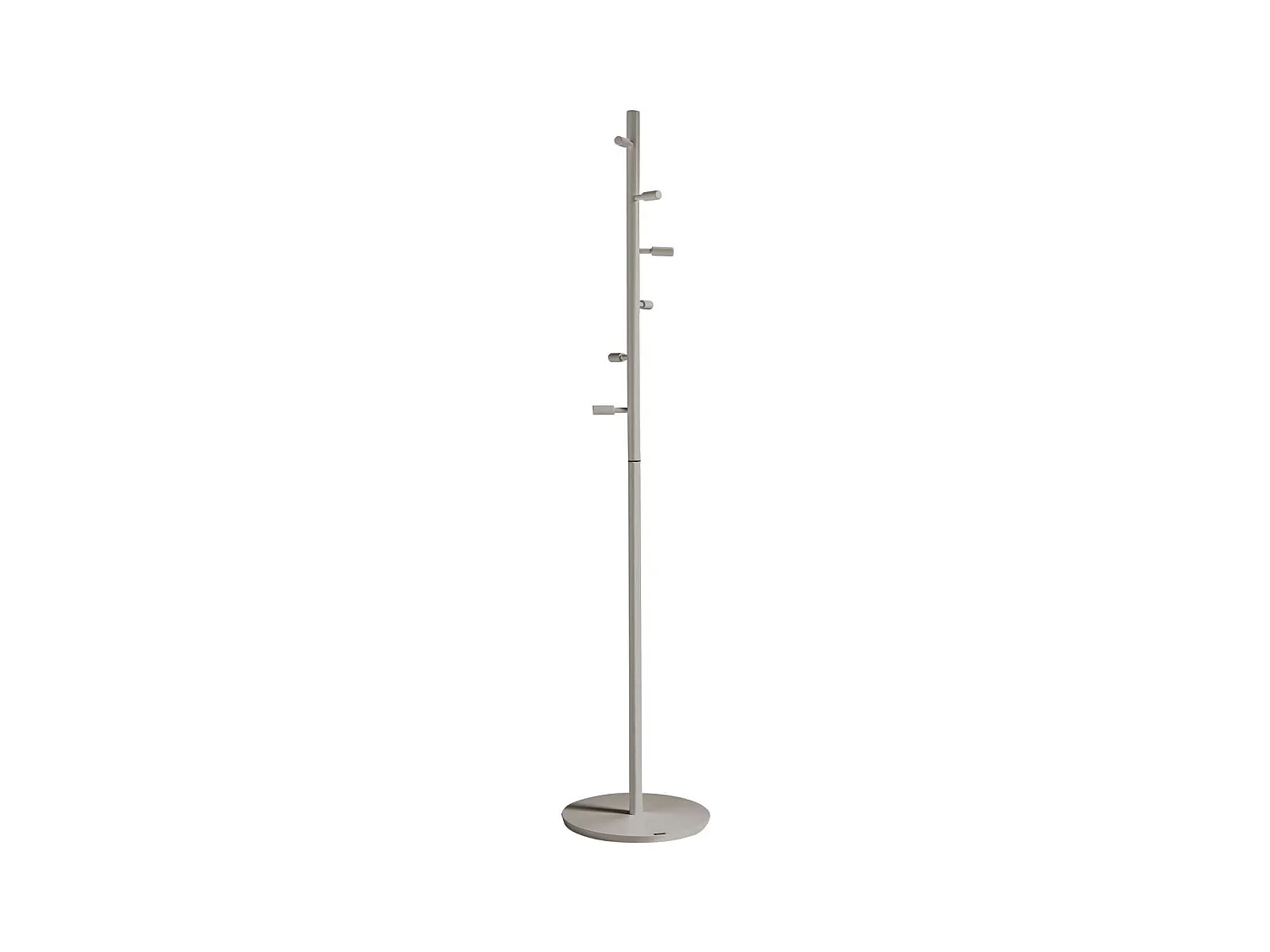 Perchero moderno mod. 401 herrajes cromo satinado lacado visón, 185 cm(alto)35 cm(ancho)3
