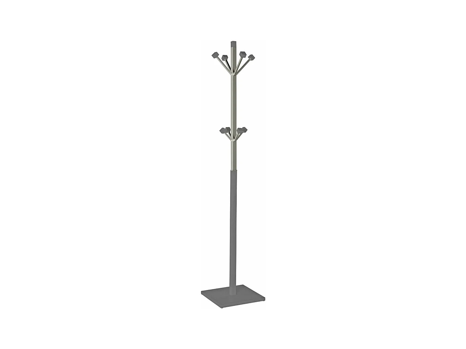 Perchero mod. 429 moderno herrajes cromo satinado lacado gris, 180 cm(alto)34 cm(ancho)34