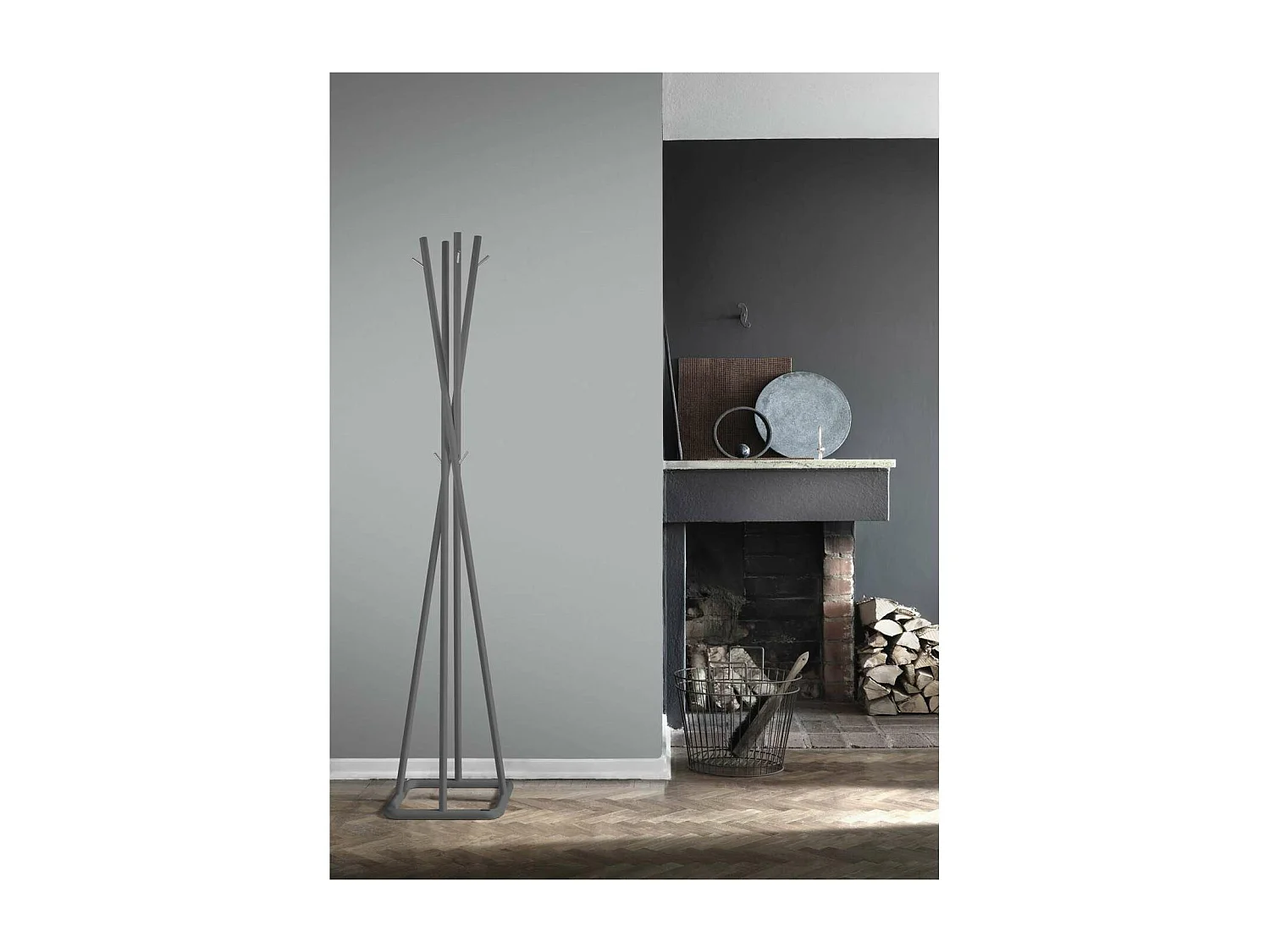 Perchero mod. 469 acabado lacado gris, 180cm(alto) 38cm(ancho) 38cm(largo)