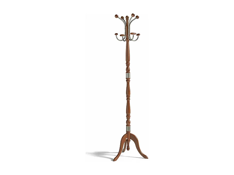 Perchero clasico mod. 440 herrajes cromo satinado lacado mogano,175cm(alto)44 cm(ancho)38